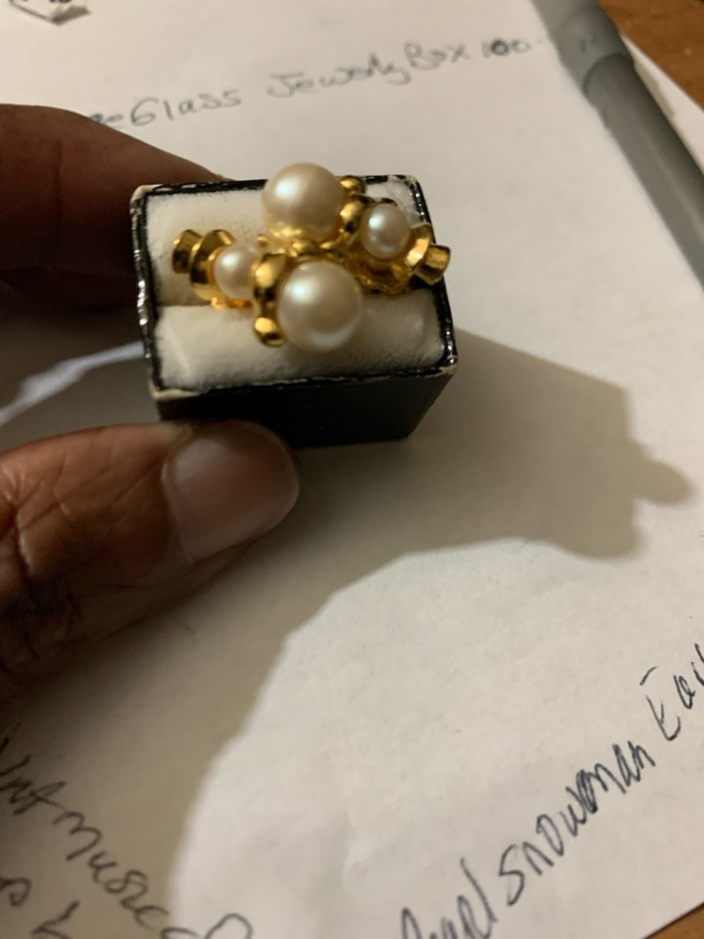 Gold Pearl Snowman Earrings - Women Jewelry